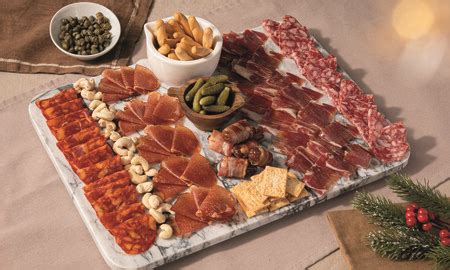 Presentación de una tabla de embutidos