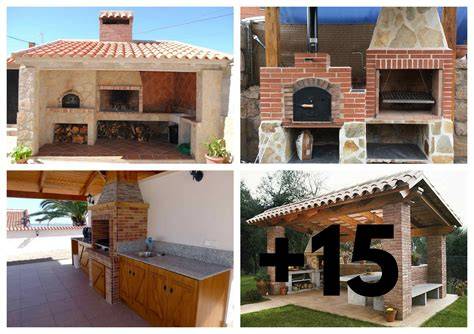 Variedad de modelos de barbacoas de piedra volcánica para hostelería