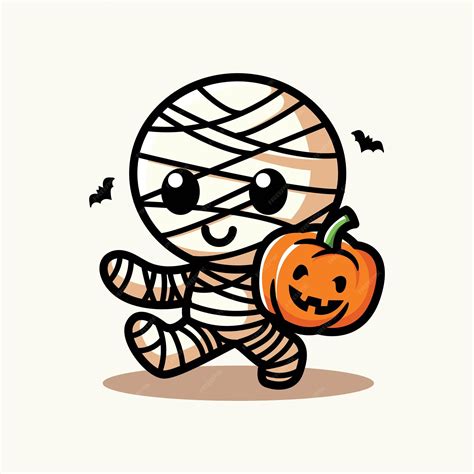 Calabaza de Halloween con diseño de momia