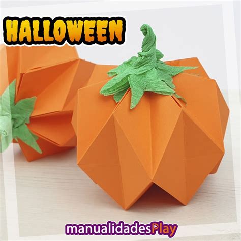 Calabaza de Halloween de papiroflexia