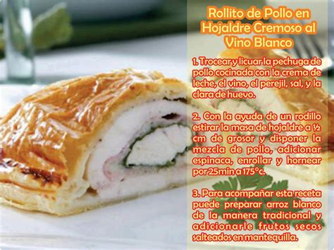 Proceso de montaje de pollo en hojaldre