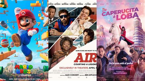 Cartelera de cine con películas variadas