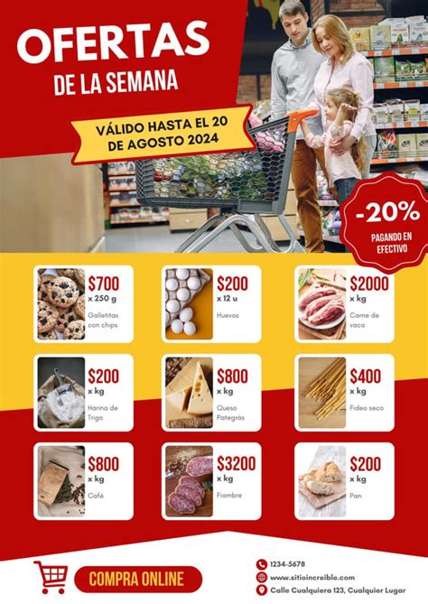 Infografía de ofertas y descuentos en panaderías