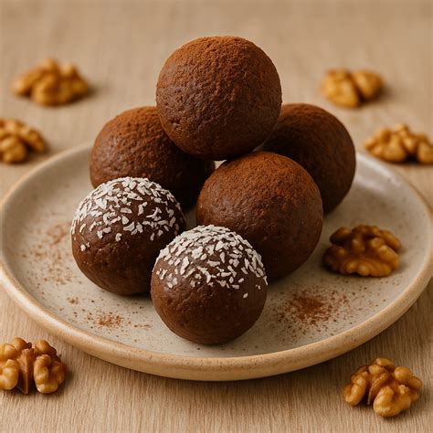 Variedad de bombones y trufas sin azúcar