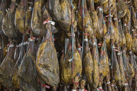 Jamones ibéricos curándose
