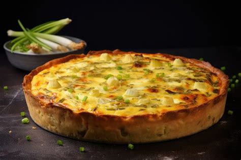 Quiche de puerros y queso de cabra