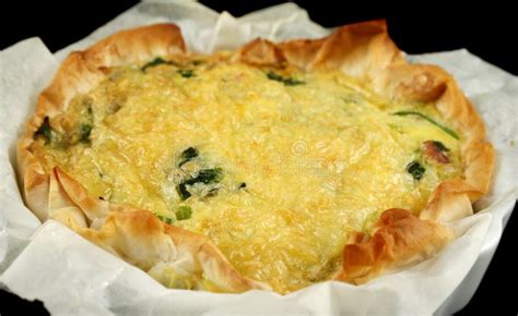 Quiche recién horneada