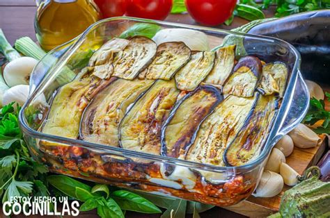 Berenjena salteada con carne picada