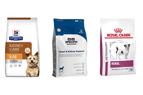 Envases de croquetas renales para perros
