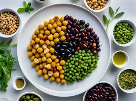 variedad de legumbres cocidas y crudas preparadas para ser almacenadas