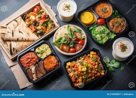 Variedad de platos vegetarianos y veganos