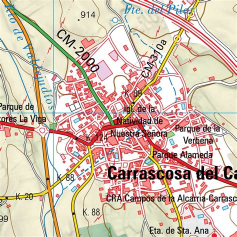 Mapa de ubicación de Carrascosa del Campo y sus alrededores