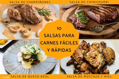 Tabla comparativa de salsas para carne asada