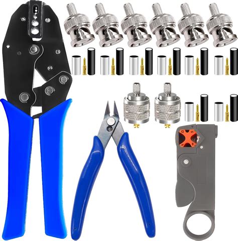 Herramientas para empalme de cable coaxial con conectores de compresión