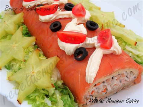 Plato de brazo de salmón con decoración