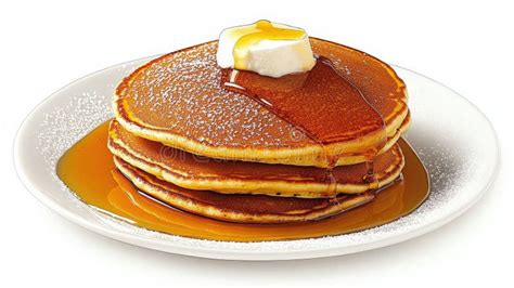 Tortitas apiladas con mantequilla y sirope