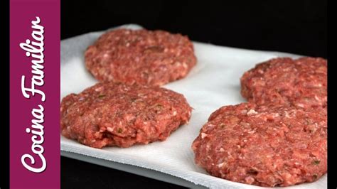 Preparación de hamburguesas caseras