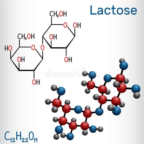 Estructura molecular de la lactosa