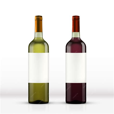 Botellas de vino tinto y blanco en una bodega