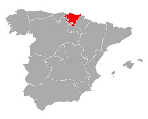 Mapa de España destacando el País Vasco