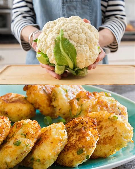 Hamburguesas de coliflor servidas en plato