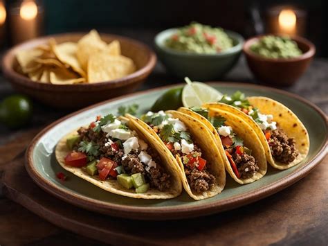 Tacos de espagueti servidos en un plato
