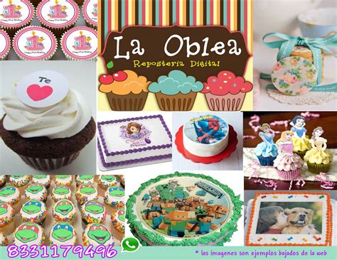 Variedad de obleas comestibles para repostería