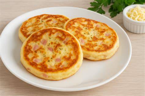 Ingredientes para tortitas de jamón y queso