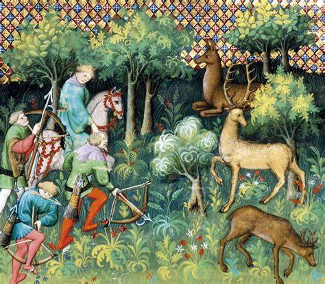 Robin Hood y su banda en el bosque de Sherwood