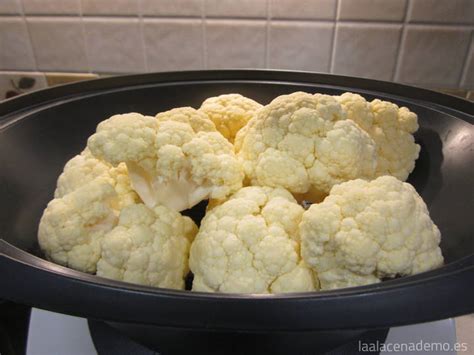 Preparación de coliflor al vapor en Thermomix