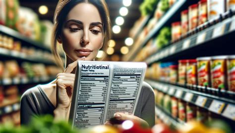 Persona leyendo una etiqueta de alimento en un supermercado