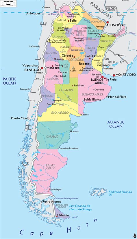 Mapa de Argentina con la ubicación de Tapalqué
