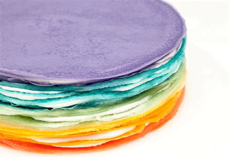 Variedad de crepes de colores naturales