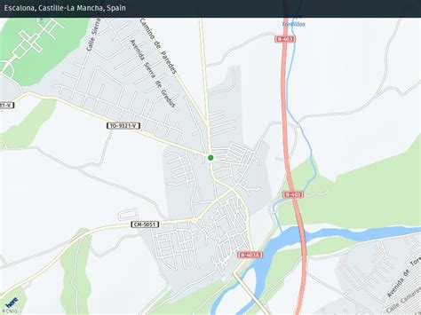 Mapa de Escalona con las zonas de bares y restaurantes