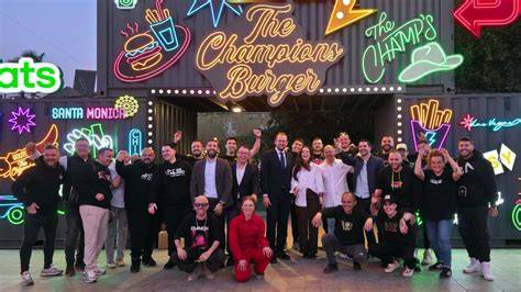 Foodtrucks de hamburguesas en el evento The Champions Burger
