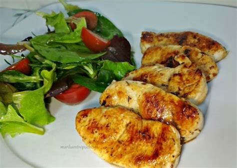 Filete de pavo a la plancha con avena cocida al lado