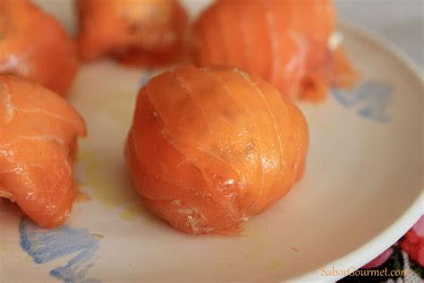 Ingredientes para bombones de salmón ahumado