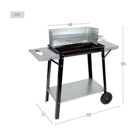 Barbacoa móvil con ruedas