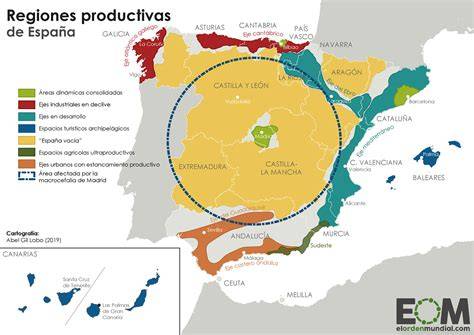 Mapa de las principales zonas productoras de leche de cabra en España
