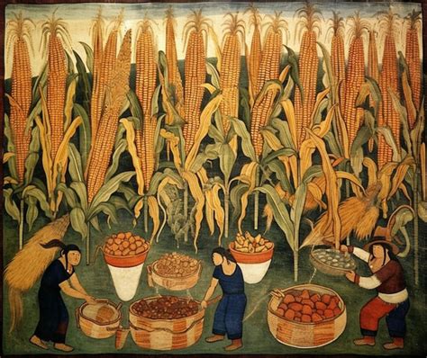 Cosecha de maíz en Mesoamérica