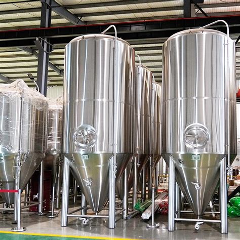 Fermentador cónico de acero inoxidable para cerveza artesanal