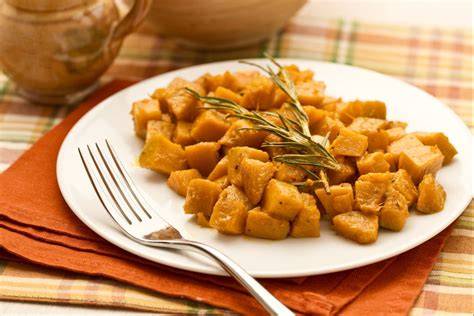 Calabaza salteada en sartén