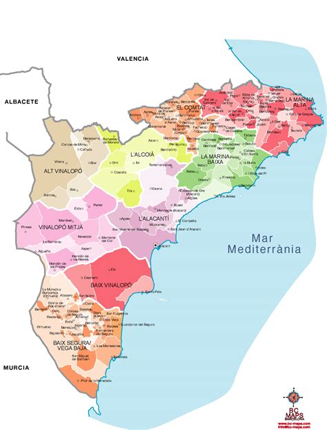 Mapa de Alicante