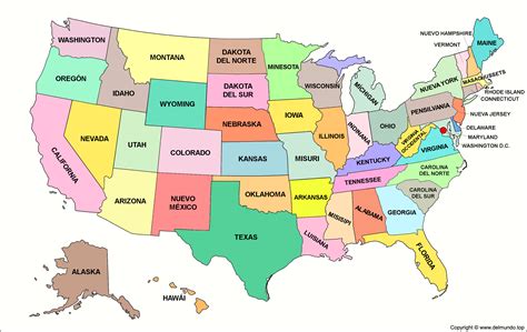 Mapa de Estados Unidos mostrando la diversidad regional de la cocina
