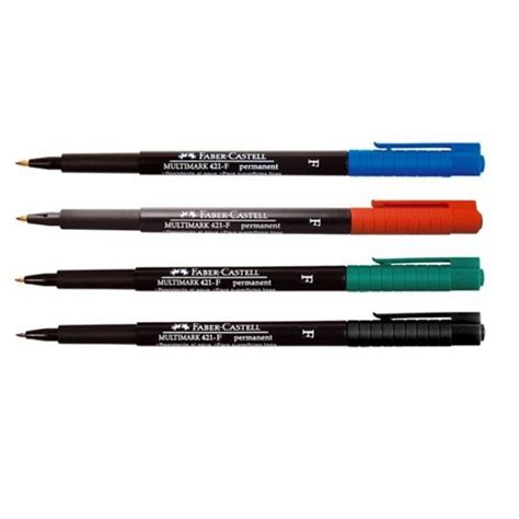 Muestra de los diferentes colores de tinta indeleble Faber-Castell
