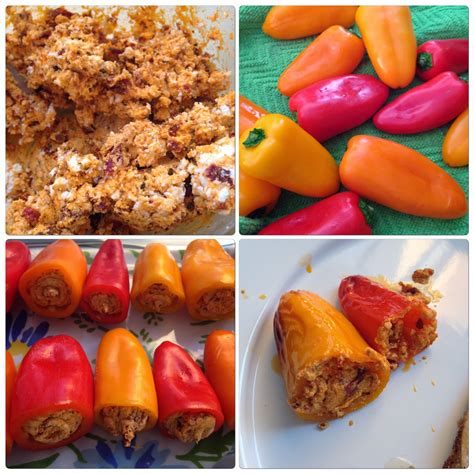 Ingredientes frescos para pimientos rellenos