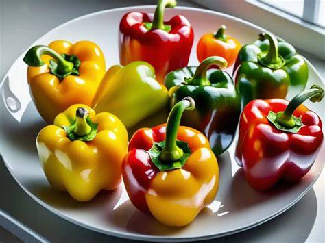 Pimientos de colores variados