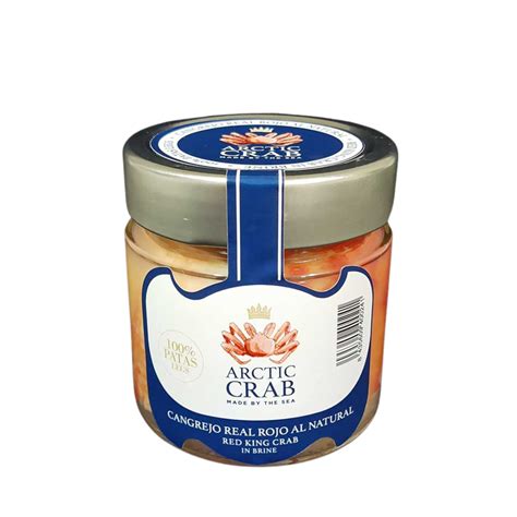 Latas de conservas de cangrejo real