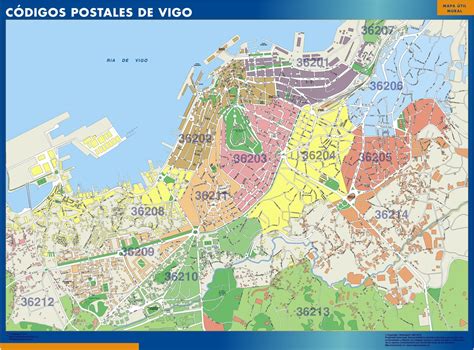 Mapa de Vigo destacando zonas gastronómicas