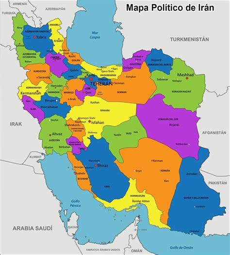 Mapa de Irán y sus regiones culinarias